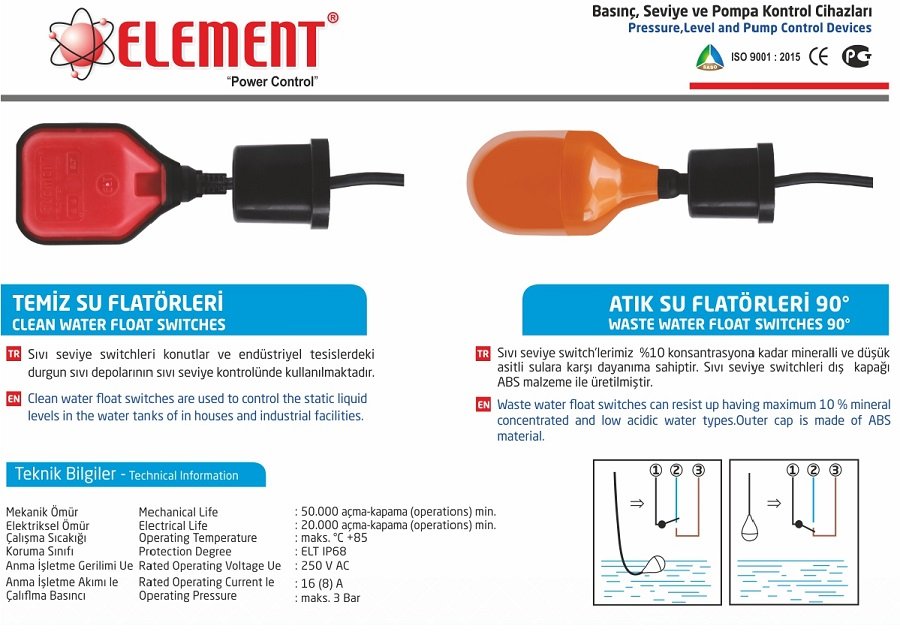 element-flatörler-teknik-ozellikler