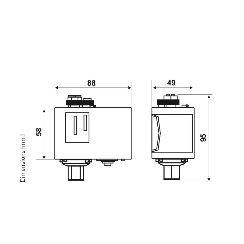 fantini cosmi B12CN-boyutları ve teknik çizimi